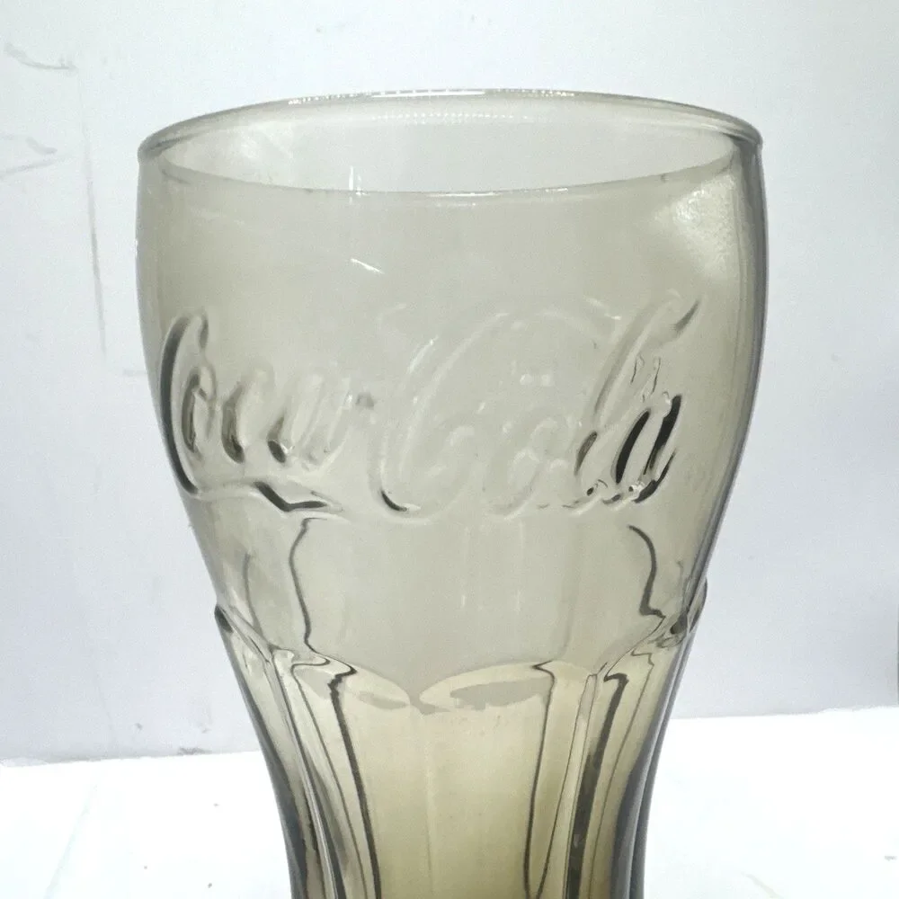 Vintage 1 Libby Coca Cola Clear Flared Glass Tumbler 16 oz 1 Brown One